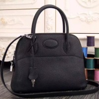Hermes Bolide Tote Bag In Black Leather Hermes Bolide Tote Bag In Black Leather
