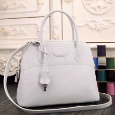 Hermes Bolide Tote Bag In White Leather Hermes Bolide Tote Bag In White Leather