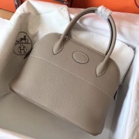 Hermes Tourterelle Clemence Bolide 27cm Handmade Bag Hermes Tourterelle Clemence Bolide 27cm Handmade Bag