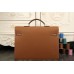 Hermes Brown Kelly Depeche 38cm Briefcase Bag