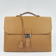 Replica Hermes Kelly Depeche 34 Briefcase In Taupe Calfskin