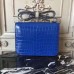 Hermes Blue Constance MM 24cm Crocodile Bag