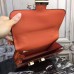 Hermes Orange Constance MM 24cm Crocodile Bag