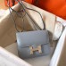 Hermes Mini Constance 18cm Epsom Blue Lin Bag