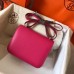 Hermes Mini Constance 18cm Rose Red Epsom Bag