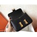 Hermes Epsom Constance 24cm Black Handmade Bag