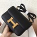 Hermes Epsom Constance 24cm Black Handmade Bag