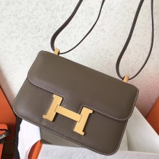 Hermes Epsom Constance 24cm Taupe Handmade Bag