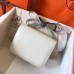 Hermes Mini Constance 18cm White Epsom Bag