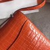 Hermes Constance 24cm Orange Porosus Crocodile