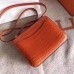 Hermes Constance 24cm Orange Porosus Crocodile