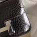 Hermes Constance 24cm Black Porosus Crocodile