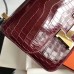 Hermes Constance 24cm Bourgogne Porosus Crocodile