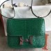 Hermes Constance 24cm Green Porosus Crocodile