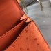 Hermes Mini Constance 18cm Orange Ostrich Leather