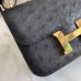 Hermes Mini Constance 18cm Black Ostrich Leather