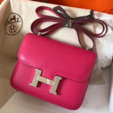 Hermes Mini Constance 18cm Rose Red Epsom Bag Hermes Mini Constance 18cm Rose Red Epsom Bag