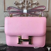 Hermes Pink Constance MM 24cm Epsom Leather Bag Hermes Pink Constance MM 24cm Epsom Leather Bag