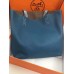 Hermes Double Sens 45cm Tote In Blue/Etoupe Leather