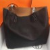 Hermes Double Sens 45cm Tote In Black/Brown Leather