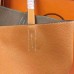 Hermes Double Sens 45cm Tote In Orange/Brown Leather