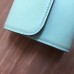 Hermes Handmade Egee Clutch In Atoll Blue Swift Leather