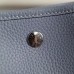 Hermes Small Garden Party 30cm Tote In Lin Blue Leather