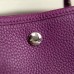 Hermes Small Garden Party 30cm Tote In Purple Leather