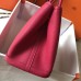 Hermes Rose Red Clemence Garden Party 30cm Handmade Bag