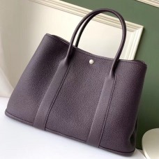 Replica Hermes Garden Party 36 Bag In Grey Clemence Leather