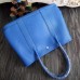 Hermes Medium Garden Party 36cm Tote In Blue Leather