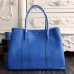 Hermes Medium Garden Party 36cm Tote In Blue Leather