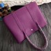 Hermes Medium Garden Party 36cm Tote In Purple Leather