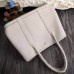 Hermes Medium Garden Party 36cm Tote In White Leather