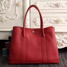 Hermes Medium Garden Party 36cm Tote In Red Leather Hermes Medium Garden Party 36cm Tote In Red Leather