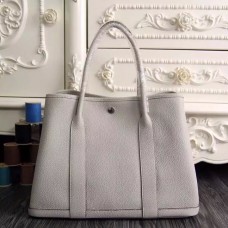 Hermes Small Garden Party 30cm Tote In White Leather Hermes Small Garden Party 30cm Tote In White Leather