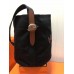 Hermes Grooming Bucket Bag In Black Canvas