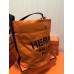 Hermes Grooming Bucket Bag In Orange Canvas