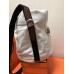 Hermes Grooming Bucket Bag In White Canvas