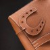 Hermes Halzan Bag In Brown Clemence Leather