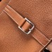 Hermes Halzan Bag In Brown Clemence Leather