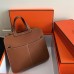 Hermes Halzan Bag In Brown Clemence Leather