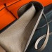 Hermes Halzan Bag In Etoupe Clemence Leather