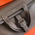 Hermes Halzan Bag In Etoupe Clemence Leather