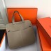 Hermes Halzan Bag In Grey Togo Leather