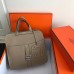 Hermes Halzan Bag In Grey Togo Leather