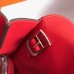 Hermes Halzan Bag In Red Clemence Leather