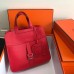 Hermes Halzan Bag In Red Clemence Leather