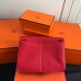 Hermes Halzan Bag In Red Clemence Leather