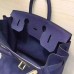 Hermes Blue Haut a Courroies HAC Birkin 40cm Bag
